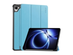 Capa dupla de couro sintético Tkdaddy para Xiaomi Redmi K Pad com suporte triplo Enkay Hat Prince Tablet PC, azul claro Hengrongshen