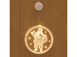 Enfeite de Natal Luzes Led Iluminam Letras Plásticas Brancas Branco