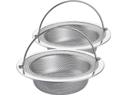 Ralo De Pia, Grelha Com Alça Para Transporte, Aço Inoxidável, Proteção Contra Entupimento, Diâmetro Externo 11cm, Diâmetro Interno