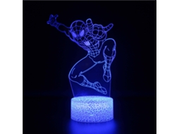 Lmpada Led 3d Do Homem Aranha Nattljus Com Controle Por Toque, Modelo Us. Aquaforge