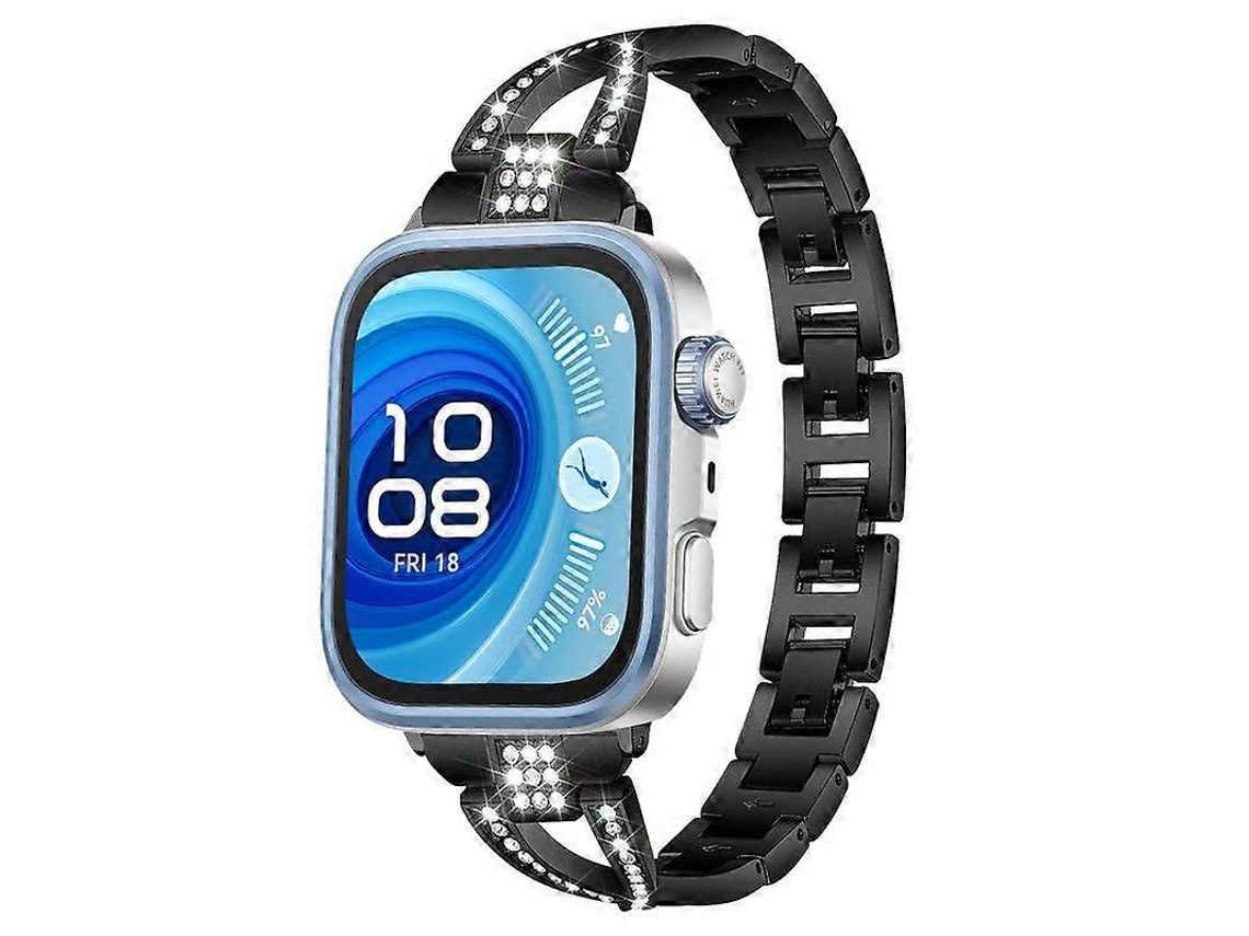 Pulseira De Relógio De Metal Com Diamante Em Formato De X E Fileira Única Xdfind