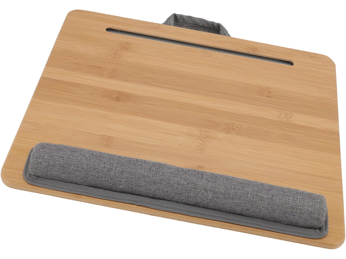 Mesa Multifuncional De Bambu Para Laptop Com Almofada, Ideal Para Leitura
