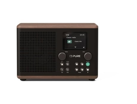 Rádio Digital Clássico H4 Café Preto/Noz PURE