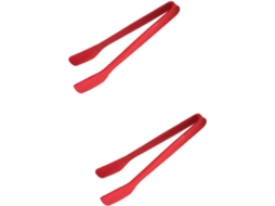 Pinça Multifuncional Antiderrapante Para Alimentos Topbathy, 2 Peças, Vermelha, Utensílio De Cozinha Prático