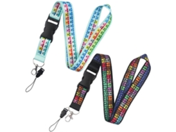 Cordão Universal Para Celular Com Função Anti-perda, Para Carregar Celular E Chaves, 56,00 X 3,00 X 0,20 Cm, Pacote Com 2 Unidades.