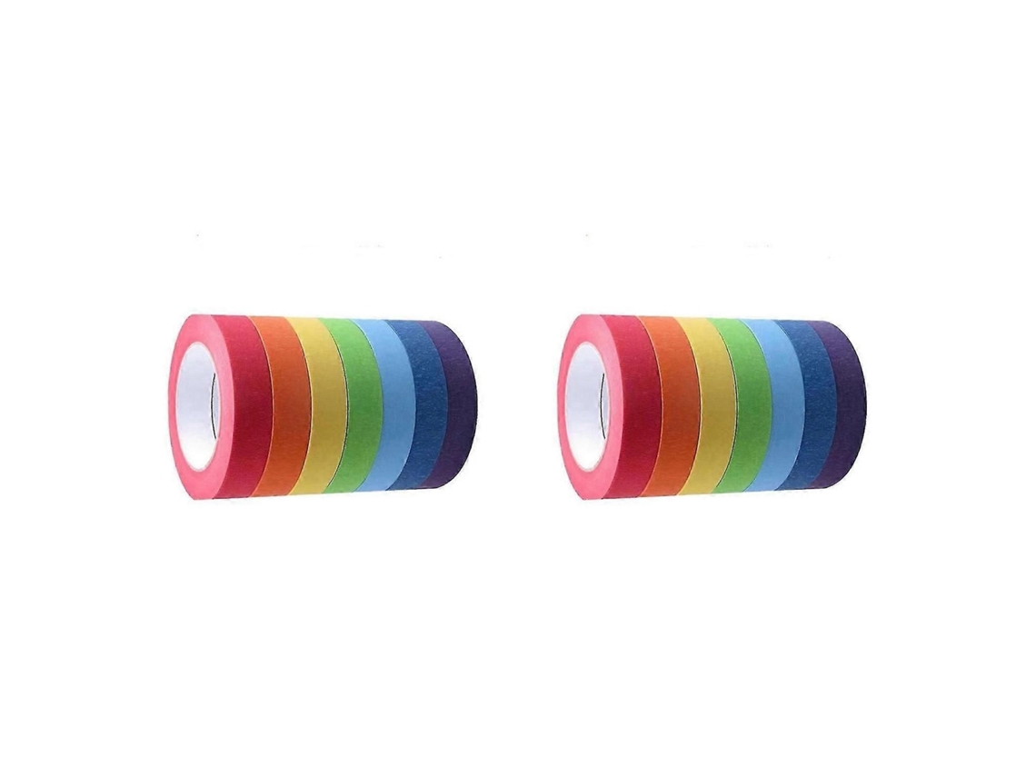 Fita Adesiva Colorida, Fita Adesiva Colorida para Pintura, Ideal para Artes e Artesanato. GOKOCO