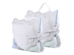 Conjunto De 4 Sacos De Lavagem Portáteis, Reutilizáveis, Laváveis Na Máquina, Ideais Para Viagens, Calcinhas, Toalhas E Cachecóis, Dois Tamanhos, Azul