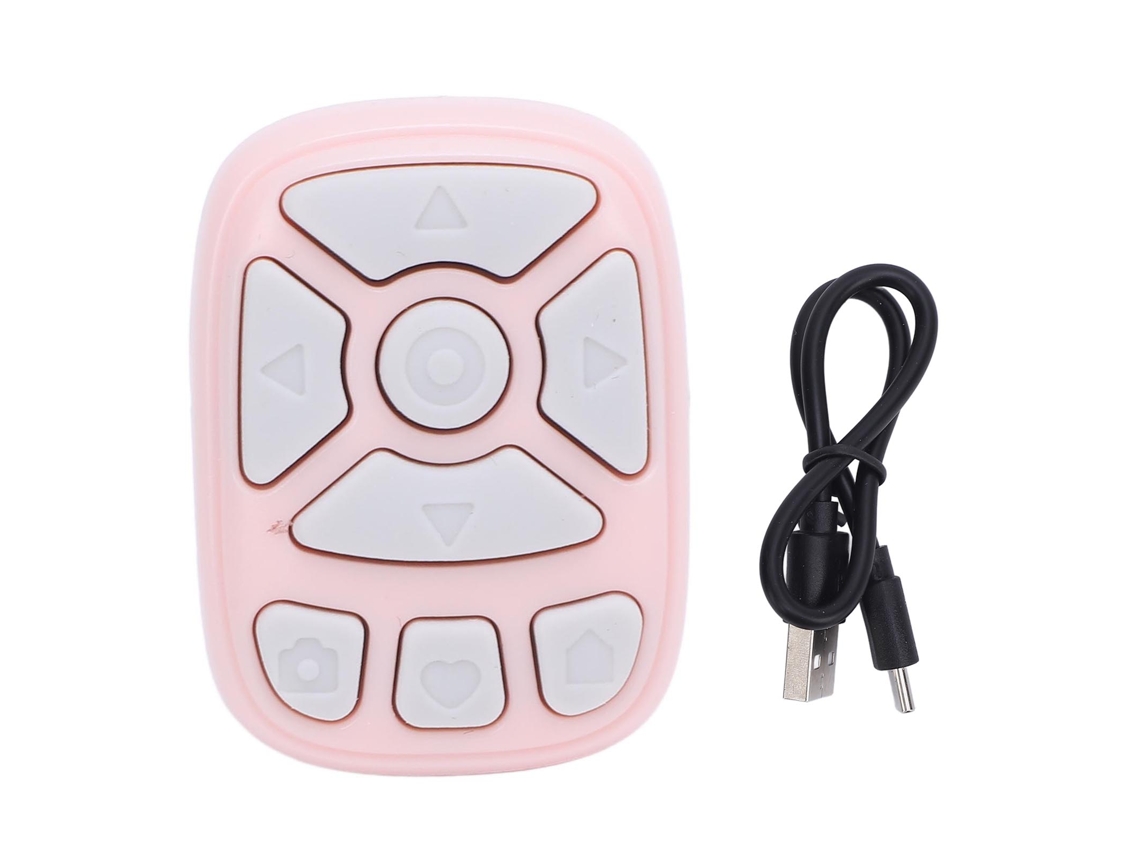 Wireless Bluetooth Remote Control 32.8ft Range Portable App Control Easy Connection Camera Shutter Remote Control Page Turner Pink LAXISCREED