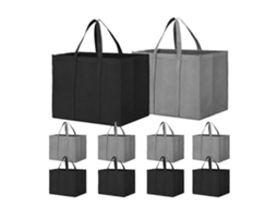 Conjunto de 10 Sacolas Reutilizáveis ​​para Compras, 35l Sacolas Grandes e Dobráveis ​​para Cozinha e Alimentos GOKOCO