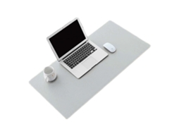 Tapete De Mesa 80x40cm Em Couro Pu Cinza, Protetor De Mesa Elegante E Sofisticado Que Combina Perfeitamente Com Casa E Com O Escritório