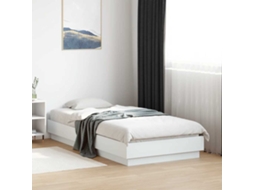 Vidaxl Estrutura de Cama 90x190 Cm Derivados de Madeira Branco