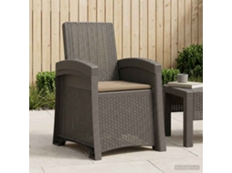 Vidaxl Cadeira De Jardim Reclinável Com Aparência De Rattan Pp