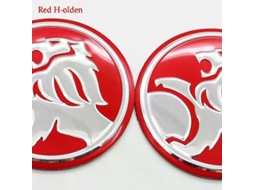 4 Peças Tapa Centro Rueda Logo Coche 56mm/60mm Abs Alumínio Badge Decoração H-olden Vermelho Com Tampa Preta De 60mm Red H-olden