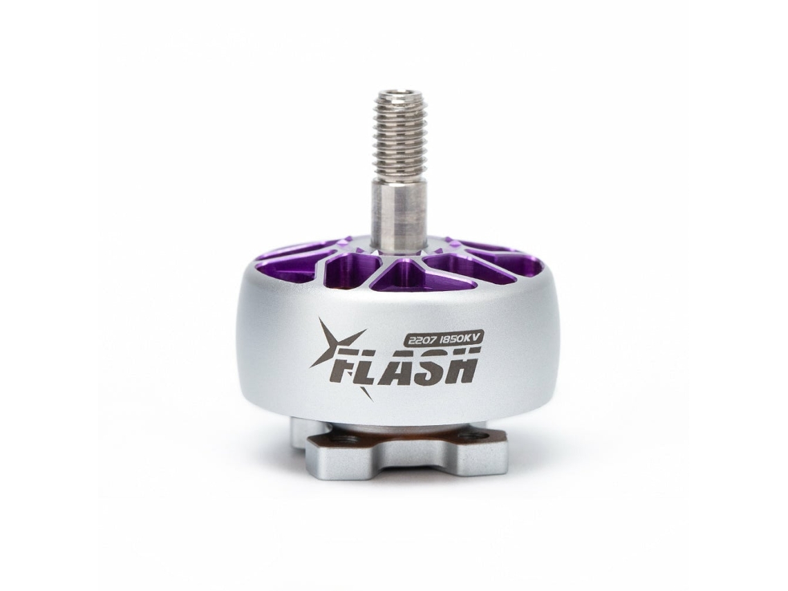 Motor Brushless Unibell 1850kvflyfishrc Flash 2207 1850kv 6s / 2750kv 4s, Cor Cinza e Roxa, para Drones Rc de Corrida Fpv Freestyle. MDUG