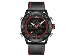Relógio Eletrônico Masculino de Quartzo com Pulseira Pu, Resistente À Água, Estilo Moderno