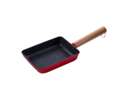 Frigideira Antiaderente Para Omelete, Material Premium, Frigideira Japonesa Para Tamagoyaki Com Cabo De Madeira De Faia, Frigideira Quadrada De Conduç