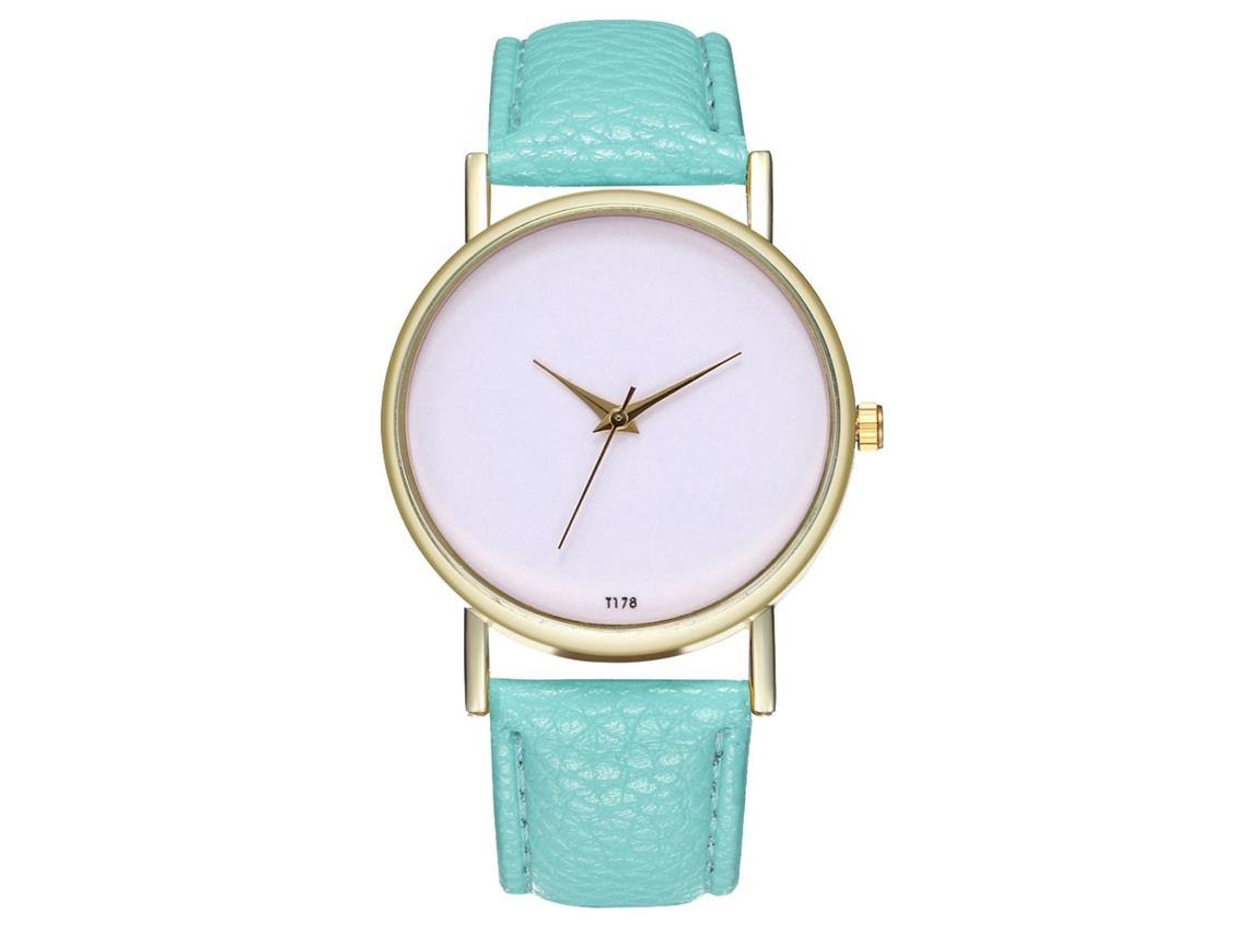 Relógio de Pulso de Quartzo Elegante Casual Unissex Casal Presente (verde Menta)
