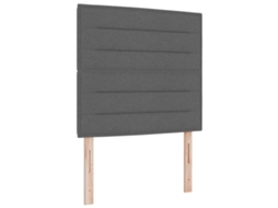Cabeceira Led com Fitas Led Manual Cinza Escuro 100cm Tecido MAISON EXCLUSIVE