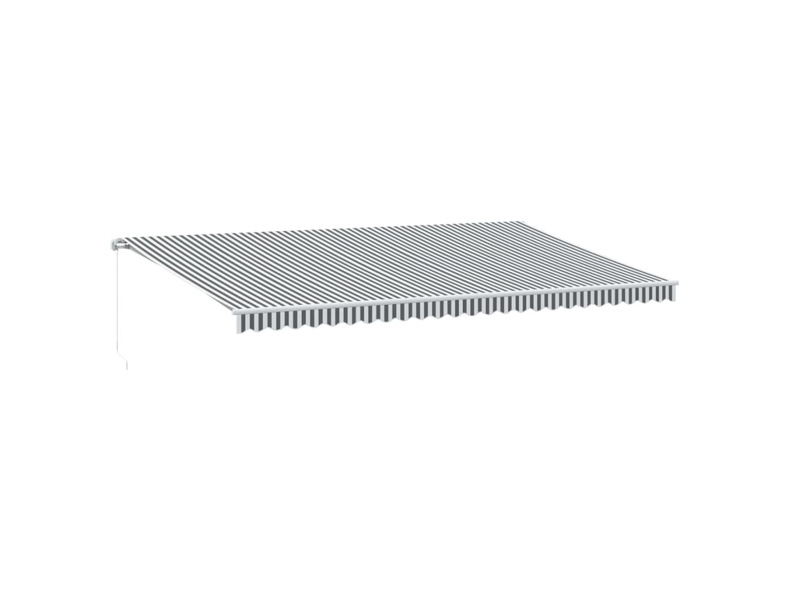 Toldo Retrátil Manual com Led 600x350cm Antracite/Branco MAISON EXCLUSIVE