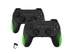 Console de jogos para TV com sistema Duplo e jogos de arcade HD, acompanhado de dois controles e receptor YUNZII.