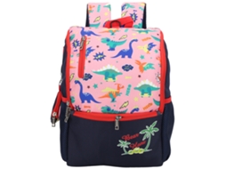 Primerox mochila Infantil com Padrão de Dinossauro Cartoon Fofa Escolar Portátil pink (l)