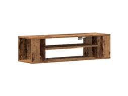 Conjunto 1 Baú De Armazenamento Vidaxl Castanho Derivados De Madeira (100 X 30 X 26,5 Cm)