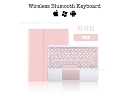 Capa Para Tablet Lurelia, Compatível Com Samsung Galaxy Tab A9 Plus 11" ( Claro Coreano, Rosa, Teclado Bluetooth
