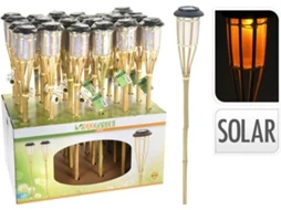 Tocha Lanterna Solar Natural IPAE-PROGARDEN (Bamboo - 65 cm - Castanho)