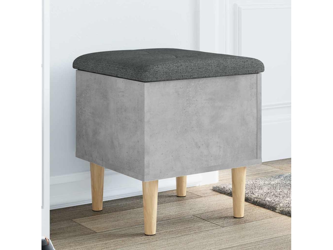 Vidaxl Banco De Arrumação 42x42x46cm Derivados Madeira Cinzento Sonoma