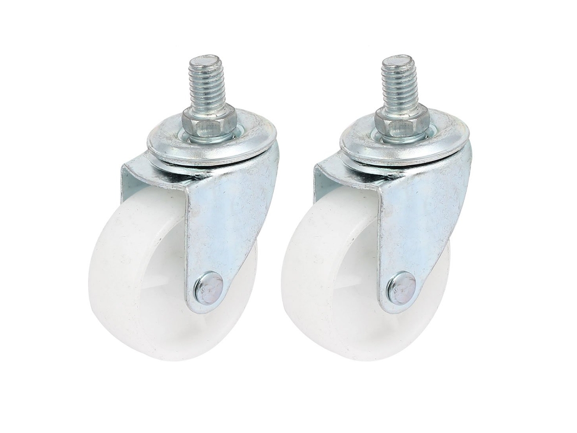 Rodízio Universal Giratório de Pp com Pino Roscado M10x15mm 2 Polegadas Diâmetro, Peças CHABERLU