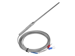 Yuru sonda de Termopar Tipo K Sensor de Temperatura Fio 3m 0 400℃ Rosca M8 150mm