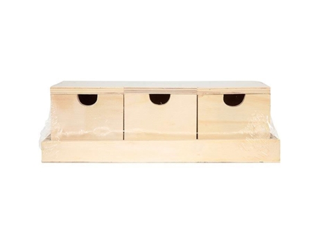 3 Caixas Tipo Concha de Madeira