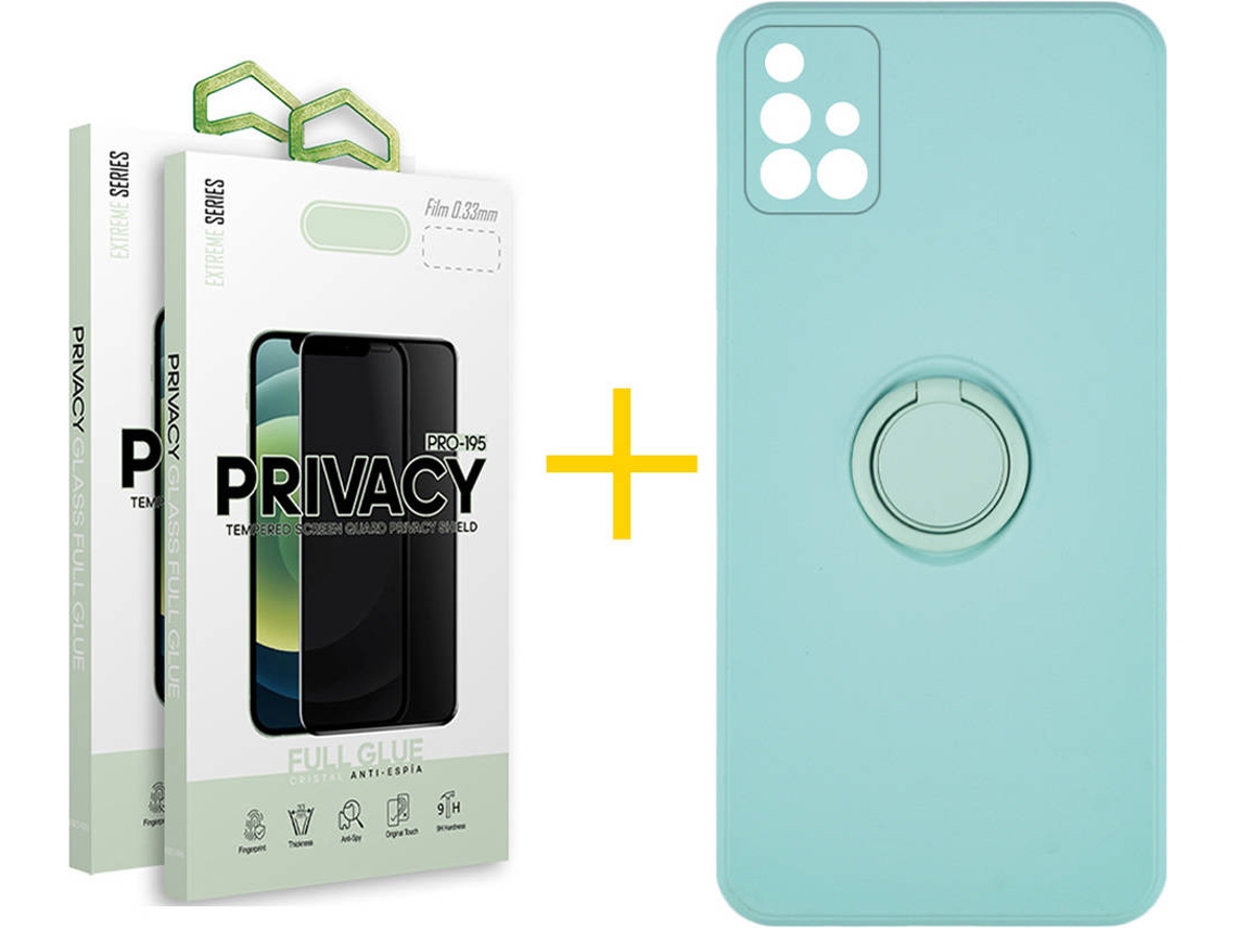 Capa + 2 Películas para Samsung Galaxy A71 SKYHE Verde Água