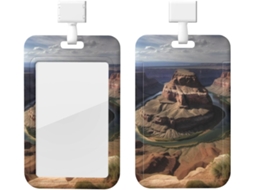 Suporte para Crachá com Cordão, Suporte para Crachá de Plástico Impermeável em Grand Canyon, Arizona, Retrátil Vertical Crachá