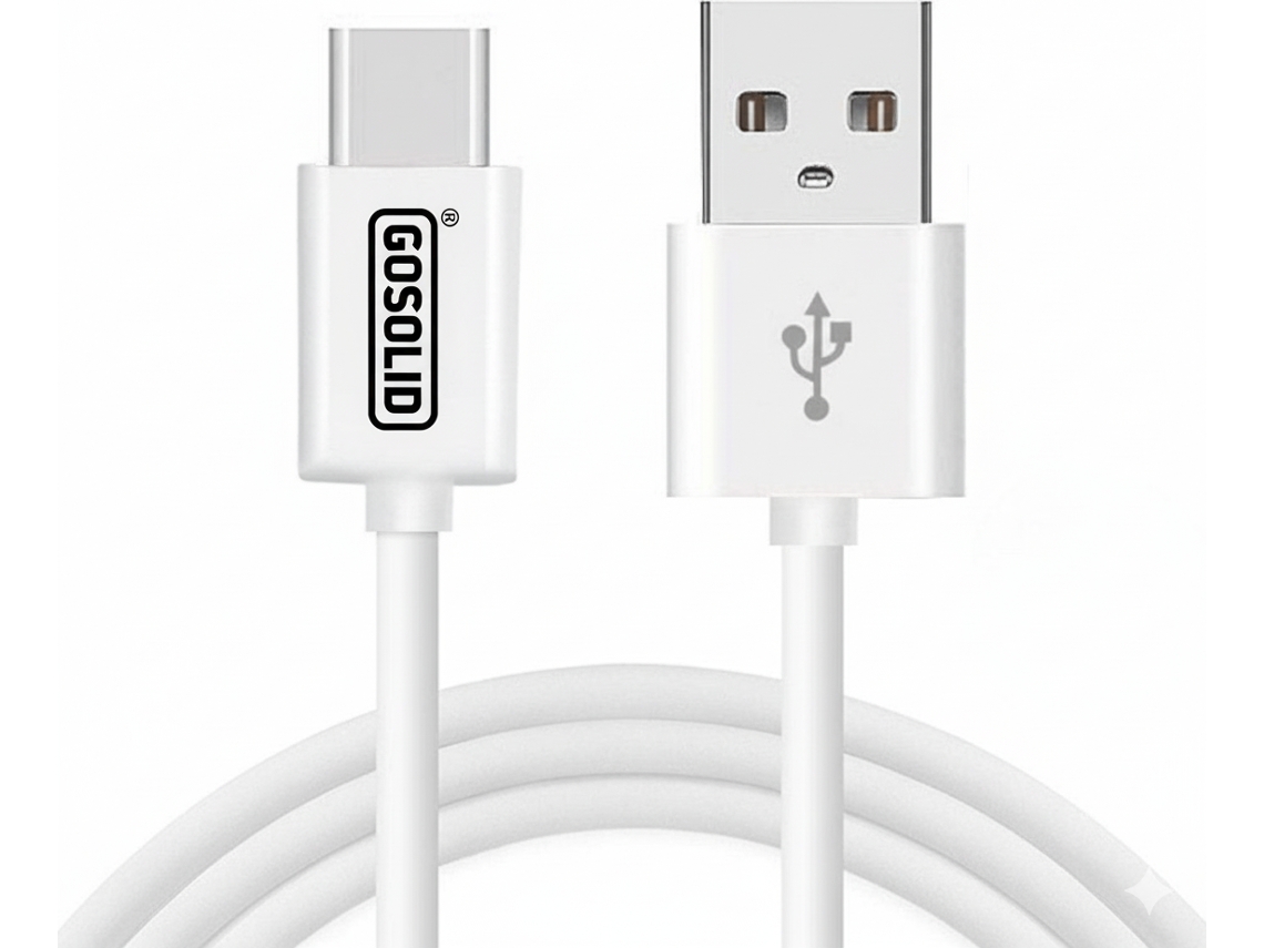 Cabo De Carregamento Usb A Para Usb C 2 M Branco GO SOLID