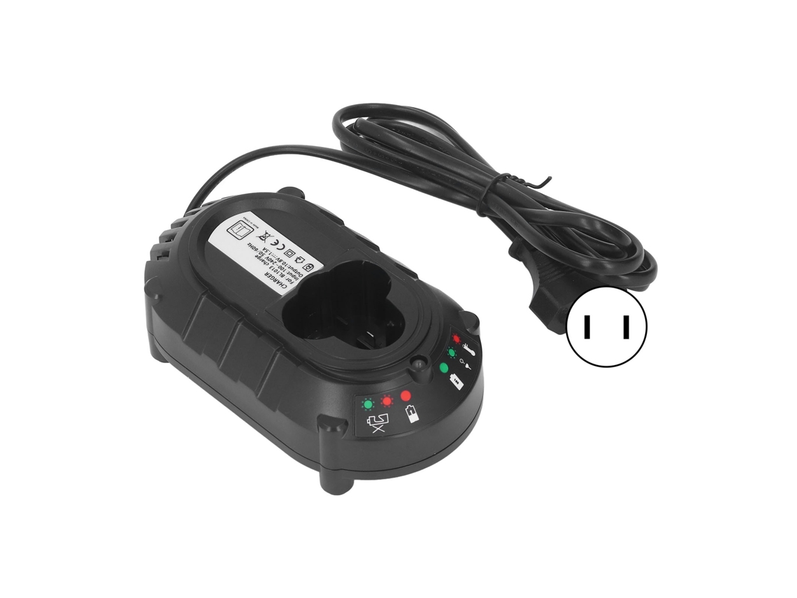 Carregador de bateria de lítio 100-240V para BL1013 e BL1014, carregador automático em ABS e PC com plugue americano.