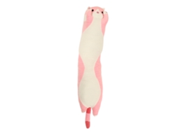 Primerox brinquedo de Pelúcia Gato Adorável Almofada Longa 90cm Macio para Crianças Rosa