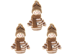 3 Peças Enfeites De Natal Pingente Decorativo Pequeno Figura Suspensa Para Árvore De Natal Festa Quarto Presentes