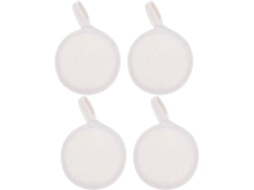 Esponjas De Bucha Vegetal Naturais Sherchpry, Pacote Com 4 Unidades, Esfoliantes Para Rosto E Corpo, Algodão Macio Para