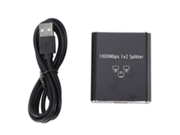 Aetheria divisor de Ethernet Rj45 com Cabo Usb 1000mbps Alta Velocidade 1 para 2 para Computador Tv Console