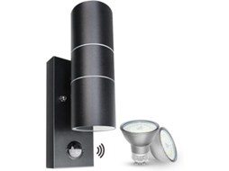 Luminária de Parede Externa com Sensor de Movimento Pir Led na Cor Pre OEM