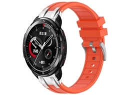 Pulseira De Silicone Royal De 22 Mm Com Fecho De Liberação Rápida Prateado