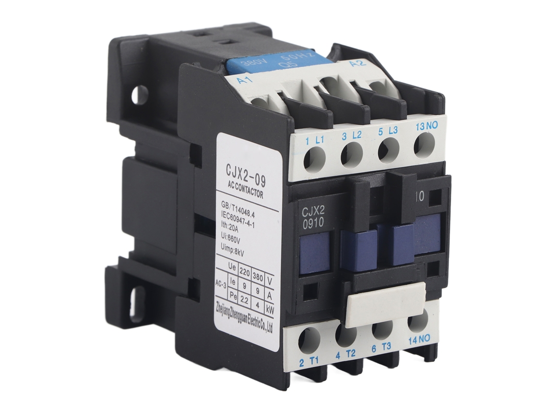 Contacto Ac de Bobina Normalmente Abierta 9a 50hz 380v para Control de Motor Indicadores Tornillo M5
