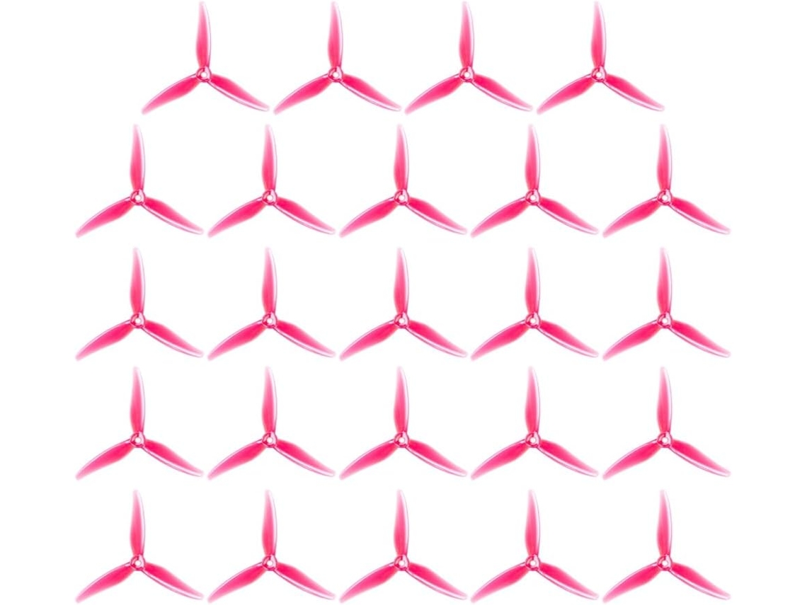 24 Unidades de Hélices Fpv 51466 V2 de 5 Polegadas com 3 Pás para Drones de Corrida Rc, Rosa. SFUSHOS