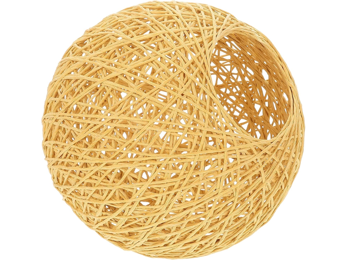 Rattan De Papel Cáqui Exclusivo, Fácil De Instalar, Multiuso Para Luminária De Quarto Ou