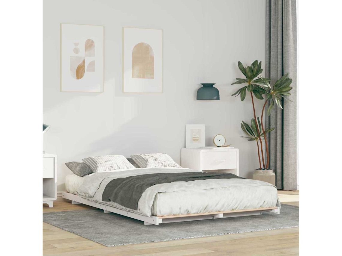 Vidaxl Estrutura da Cama Branco 120 X 190 Cm