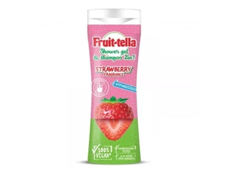 Fruittella 2 In 1 Shower Gel Shampoo With Invigorating Strawberry Scent, 300ml Fruit Tella