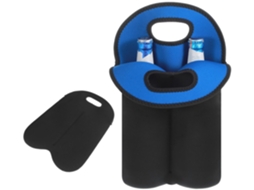 Bolsa Térmica Para 2 Garrafas De Vinho Com Alça Segura, Feita De Neoprene, Reutilizável
