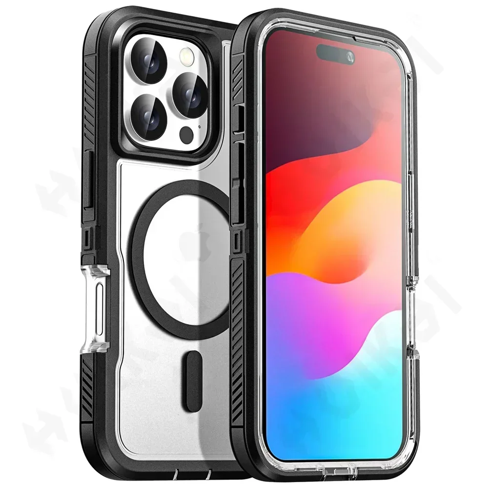 Capa Para Celular (branca, Iphone 11 Pro), Compatível Com Carregamento Sem Fio Magsafe, Resistente E Durável, À Prova De Choque E Quedas.