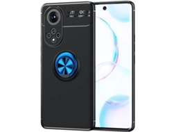 Capa Proteção Graus Anel para Huawei Huawei Nova 9 HONGWE. Vidro Temperado com Anel de Suporte Preto